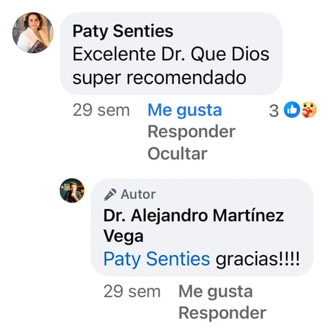 Testimonio de Paty Senties sobre el Dr. Alejandro Martínez Vega